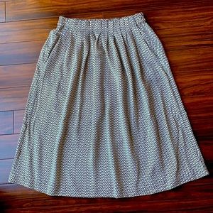 High waisted midi paperbag skirt